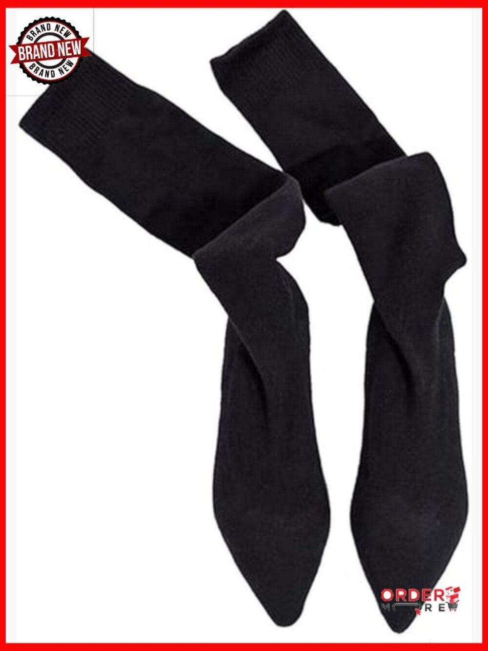 Women's Over Knee Sock Boots Pointed Toe Stretch Flat Winter Shoes